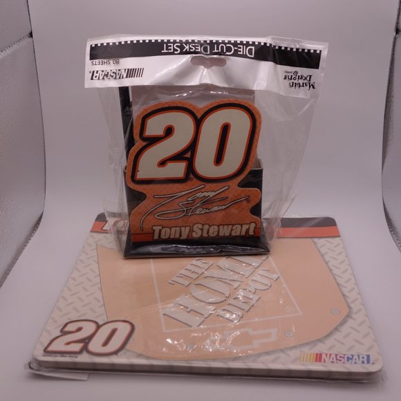 Martin Designs NASCAR Tony Stewart Die-Cut Desk Set 80 Sheets & Memo Mouse Pad - Picture 1 of 16